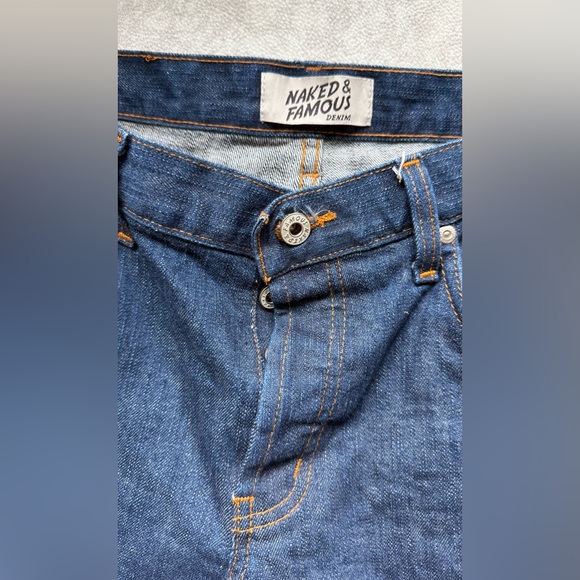 Naked and Famous jeans golden hour slub, super guy fit size 34 - Picture 2 of 8